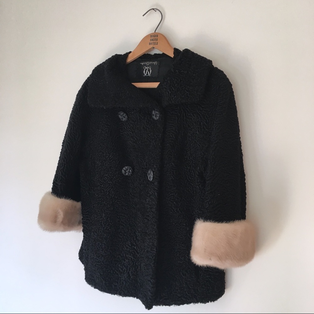 Vintage Young-Quinlan coat with fur cuffs